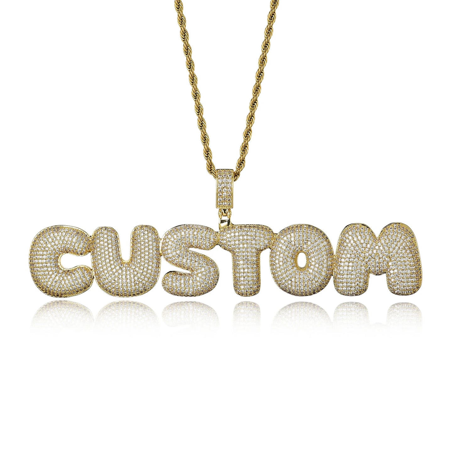 Custom Iced out Bubble Letters