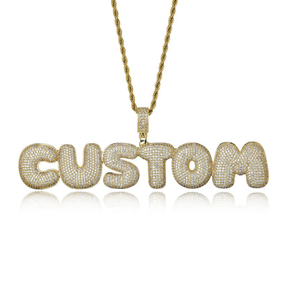 Custom Iced out Bubble Letters