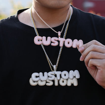 Custom Iced out Bubble Letters