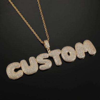 Custom Iced out Bubble Letters