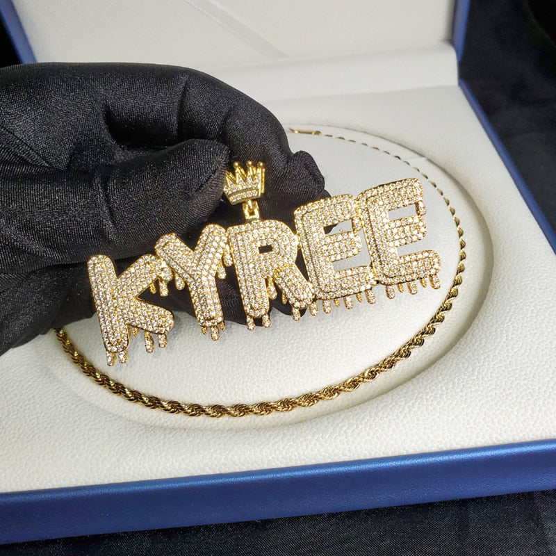 Custom Iced Out Drip Pendant