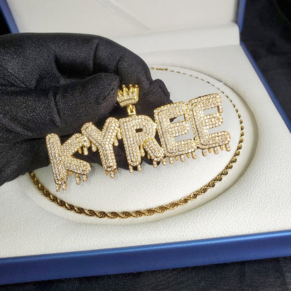 Custom Iced Out Drip Pendant