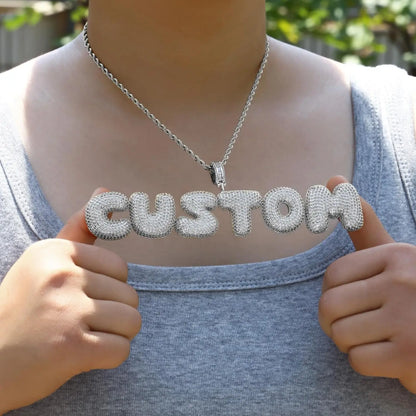 Custom Iced out Bubble Letters
