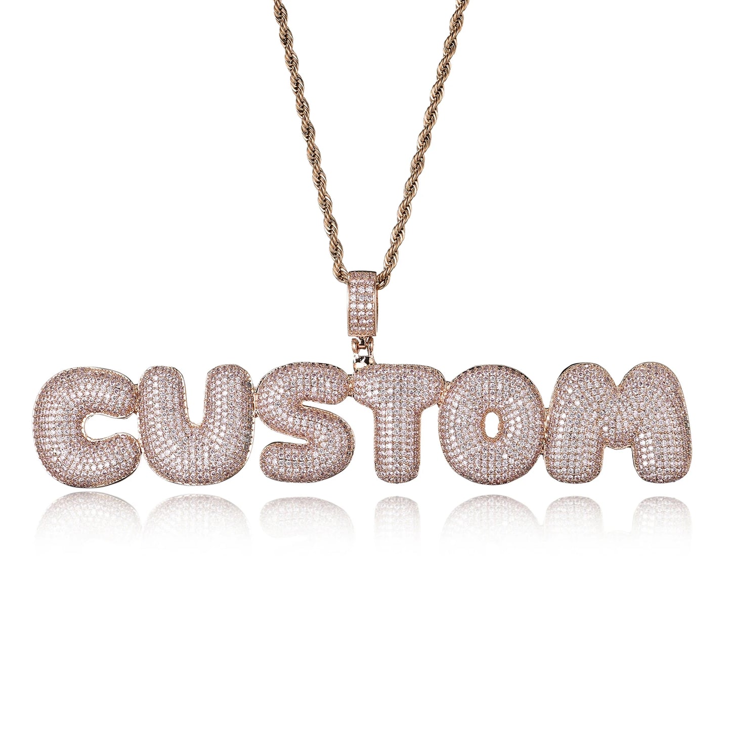 Custom Iced out Bubble Letters
