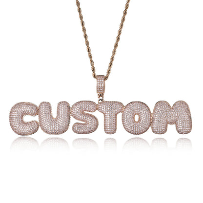 Custom Iced out Bubble Letters