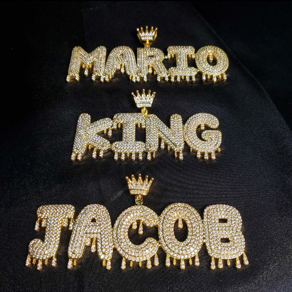 Custom Iced Out Drip Pendant