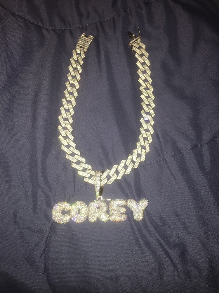 Custom Iced out Bubble Letters