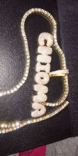 Custom Iced out Bubble Letters