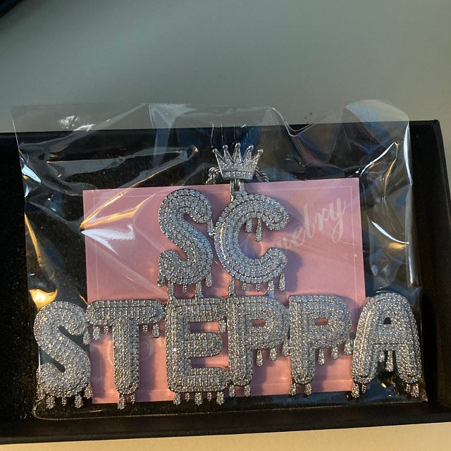 Custom Iced Out Drip Pendant