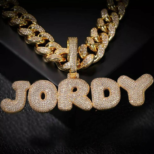 Custom Iced out Bubble Letters