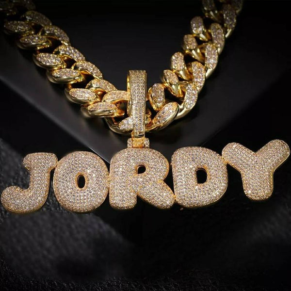 Custom Iced out Bubble Letters